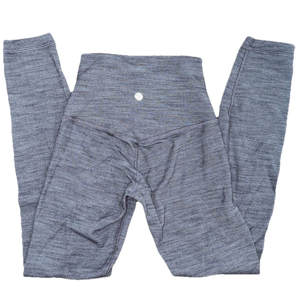 LULULEMON ALIGN GRAY YOGA LEGGINGS WIDE WAIST BAND WOMENS SIZE 0